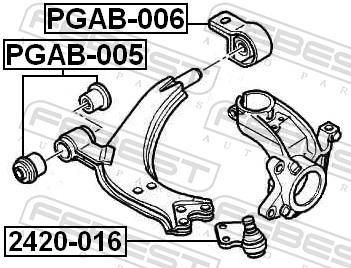 Rótula de suspensão FEBEST ref. 2420-016
