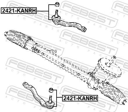 Rótula barra de dirección FEBEST ref. 2421-KANLH