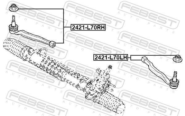 Rótula de direção FEBEST ref. 2421-L70RH