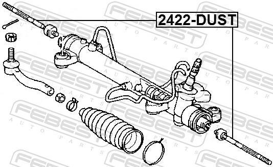 Rotule de direction intérieure FEBEST ref. 2422-DUST
