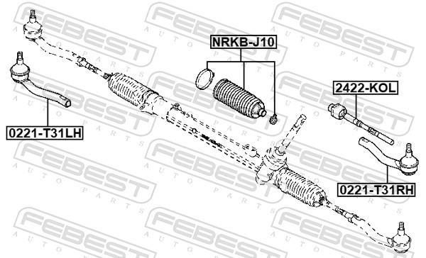 Tirante da direção FEBEST ref. 2422-KOL