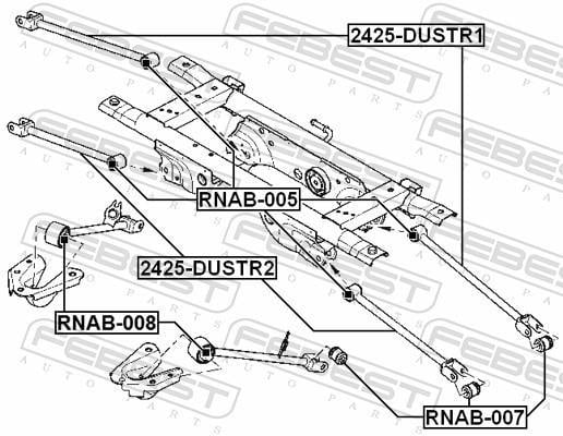Triangle de suspension FEBEST ref. 2425-DUSTR1
