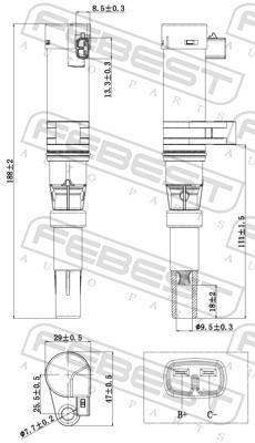 Bobine d'allumage FEBEST ref. 24640-001
