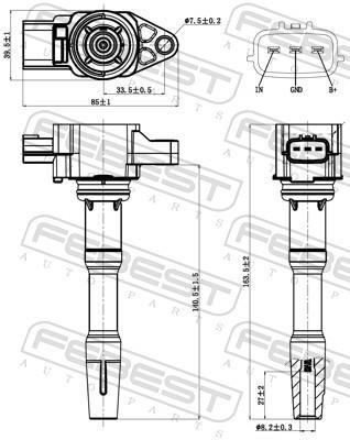 Bobine d'allumage FEBEST 24640-003
