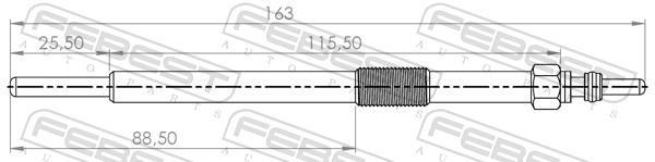 Vela incandescente FEBEST ref. 24642-002