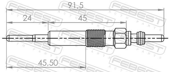 Bougie de préchauffage FEBEST ref. 24642-005