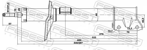 Amortisseurs FEBEST ref. 24661261R