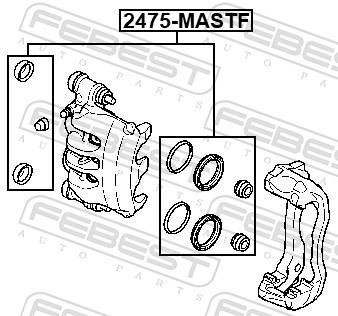 Kit de réparation d'étrier de frein FEBEST ref. 2475-MASTF