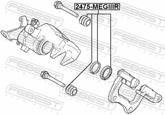 Kit de réparation d'étrier de frein FEBEST ref. 2475-MEGIIIR