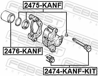 Pinça de travão FEBEST ref. 2476-KANF
