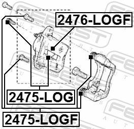 Piston, étrier de frein FEBEST ref. 2476-LOGF