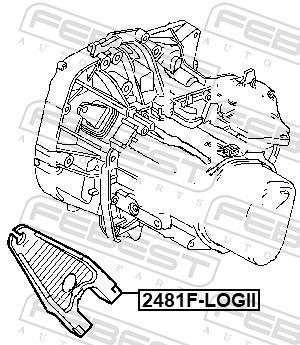 Fourchette de débrayage, embrayage FEBEST ref. 2481F-LOGII