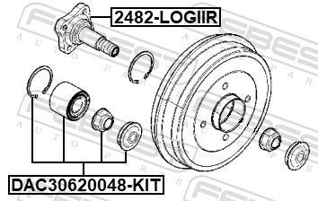 Cuerpo del eje FEBEST ref. 2482-LOGIIR