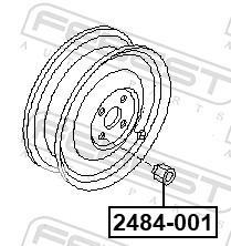 Tornillo de rueda FEBEST ref. 2485B-001
