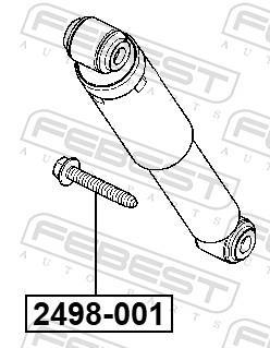 Boulon de fixation, stabilisateur FEBEST ref. 2498-001