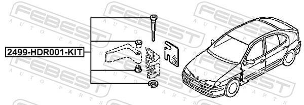 Kit de montaje, puerta FEBEST ref. 2499-HDR001-KIT