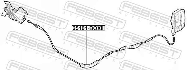Cable del capó del motor FEBEST ref. 25101-BOXIII