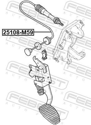 Câble d'embrayage FEBEST ref. 25108-M59
