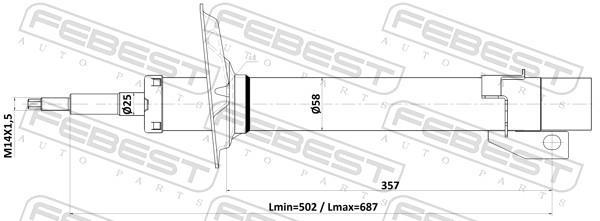 Amortecedores de choque FEBEST ref. 25110-004F