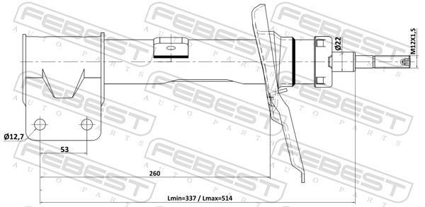 Amortisseur FEBEST ref. 25110-008FR