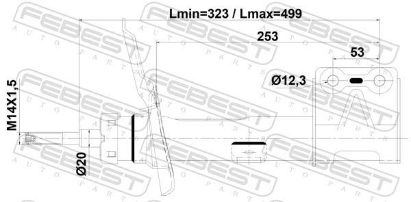 Amortecedor de choques FEBEST ref. 25110-009FL