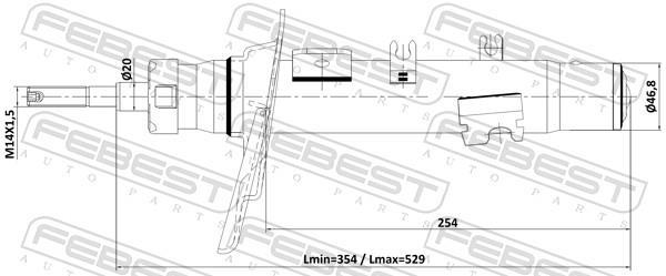 Amortisseur FEBEST  ref. 25110-010FL