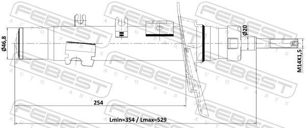 Amortisseur FEBEST ref. 25110-010FR