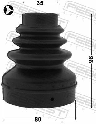 Fuelle, árbol de transmisión FEBEST ref. 2515-C4T