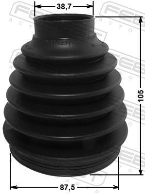 Fuelle, árbol de transmisión FEBEST ref. 2517-C5II