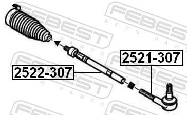 Rótula barra de dirección FEBEST ref. 2521-307