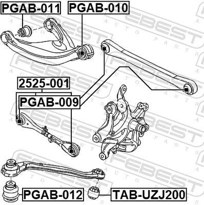 Triângulo, braço de suspensão FEBEST ref. 2525-001