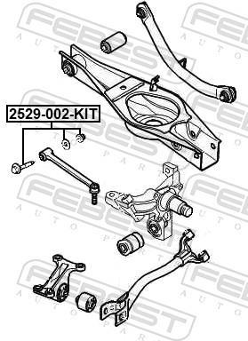 Vis de correction du carrossage FEBEST ref. 2529-002-KIT