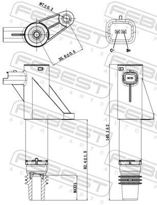 Bobine d'allumage FEBEST 25640-002