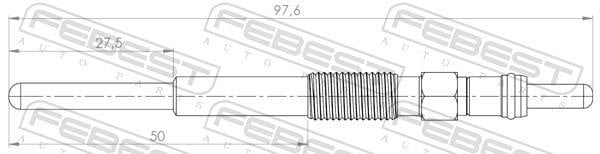 Vela incandescente FEBEST ref. 25642-003