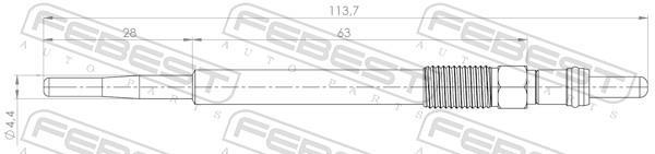 Bougie de préchauffage FEBEST ref. 25642-005