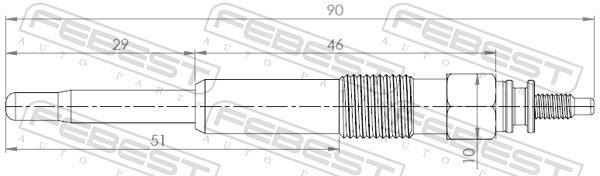 Vela incandescente FEBEST ref. 25642-006
