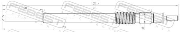 Bougie de préchauffage FEBEST ref. 25642-008