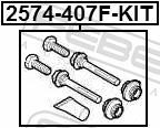Guide d'étrier de frein FEBEST ref. 2574-407F-KIT