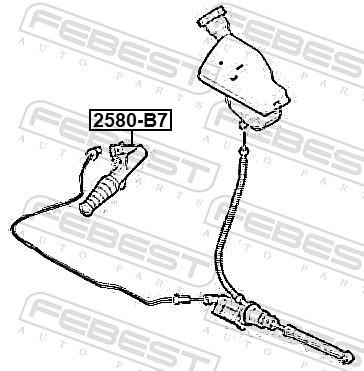 Récepteur d'embrayage (Cylindre récepteur de débrayage) FEBEST ref. 2580-B7