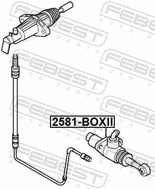 Emetteur d'embrayage (Cylindre émetteur de débrayage) FEBEST ref. 2581-BOXII