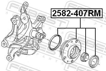 Moyeu de roue (Roulement de roue) FEBEST 2582-407RM