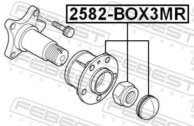 Moyeu de roue (Roulement de roue) FEBEST ref. 2582-BOX3MR