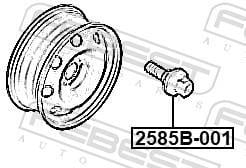 Pernos de fixação de roda FEBEST ref. 2585B-001