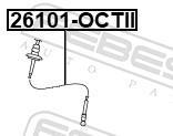 Cable del capó del motor FEBEST ref. 26101-OCTII