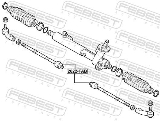Tirante da direção FEBEST ref. 2622-FAB