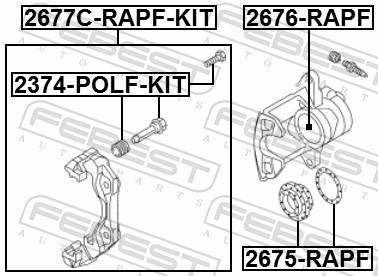 Kit de réparation d'étrier de frein FEBEST ref. 2675-RAPF