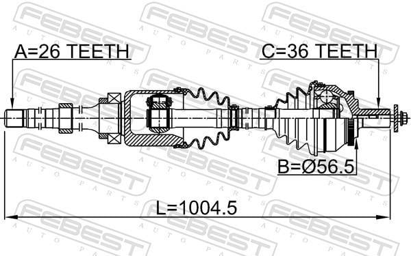 Cardã FEBEST ref. 2714-SZRH