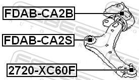Rotule de suspension (Rotule de pivot) FEBEST ref. 2720-XC60F
