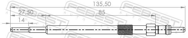 Vela incandescente FEBEST ref. 27642-002