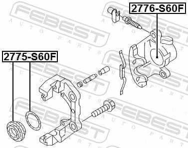 Kit de réparation d'étrier de frein FEBEST ref. 2775-S60F
